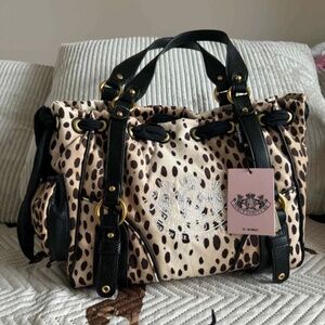 Juicy Couture daydreamer bag cheetah leopard UK Scottie dog twig dog 2000s Y2K